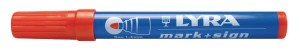 Marker permanentny Lyra, czerwony HG4020017
