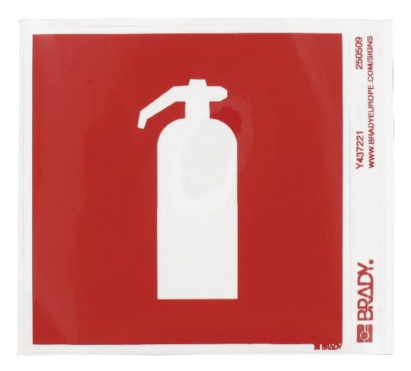 Znak informujący "Gaśnica", naklejka 100 x 100 mm WB250509L