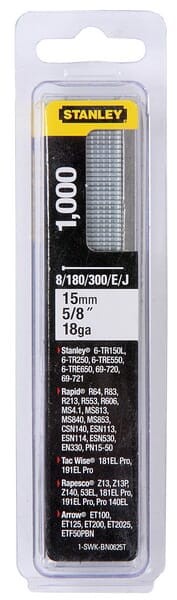 Zszywki Stanley, 15 mm typ J - 1000 szt. 1SWKBN0625T