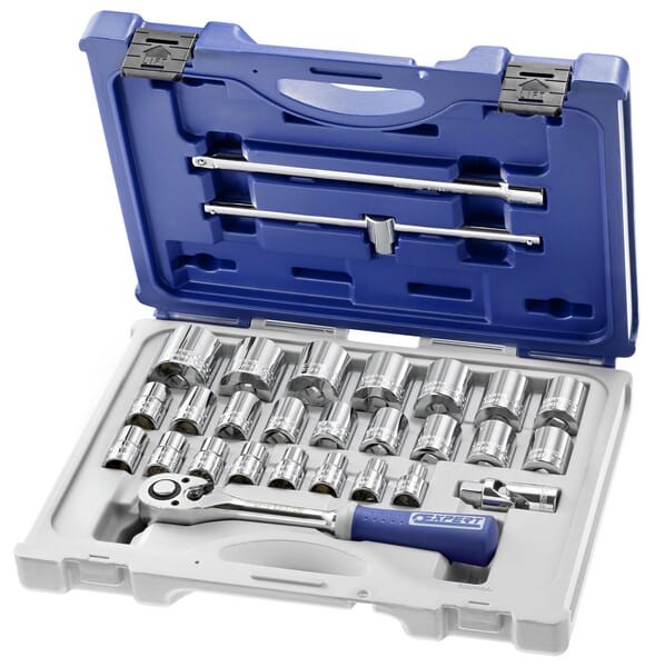 Zestaw kluczy nasadowych 1/2” 28-ele. E032939