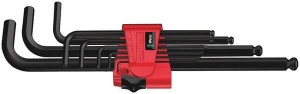 Zestaw kluczy imbusowych metrycznych z kulką BlackLaser Wera 9 ele. SC022086