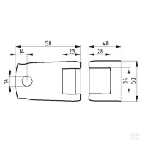 Uchwyt zęba, 32 x 10 na płaskownik 12 x 50 mm ocynk 51101417000060C - 51101417000060C - Sklep rolniczy PoltechParts