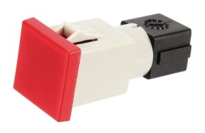 Kontrolka kwadratowa, 12/24V czerwona przykręcana 22.5x22.5 mm Cobo 09450000