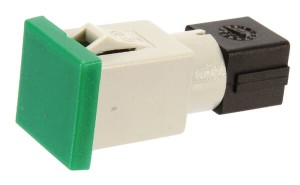 Kontrolka kwadratowa, 12/24V zielona przykręcana 22.5x22.5 mm Cobo 09451000