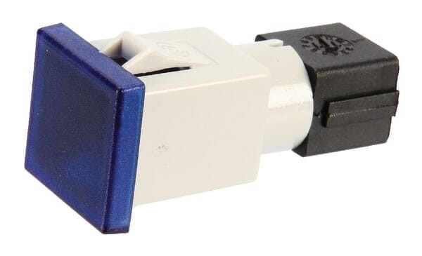 Kontrolka kwadratowa, 12/24V niebieska przykręcana 22.5x22.5 mm Cobo 09452000