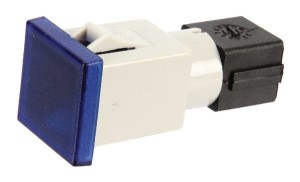 Kontrolka kwadratowa, 12/24V niebieska przykręcana 22.5x22.5 mm Cobo 09452000