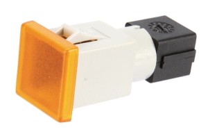 Kontrolka kwadratowa, 12/24V pomarańczowa przykręcana 22.5x22.5 mm Cobo 09454000