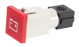 Kontrolka kwadratowa, 12/24V czerwona przykręcana 22.5x22.5 mm Cobo 09457000