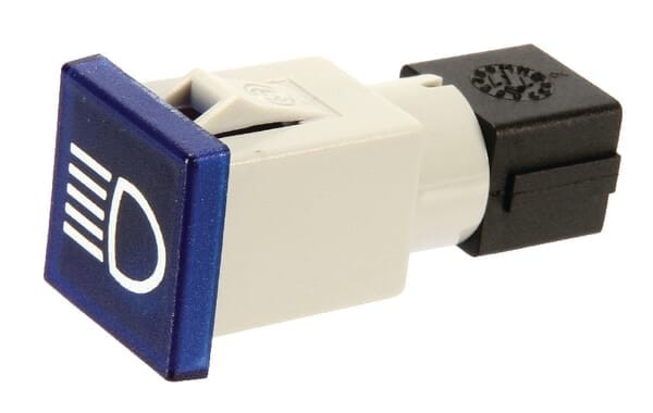 Kontrolka kwadratowa, 12/24V niebieska przykręcana 22.5x22.5 mm Cobo 09458000