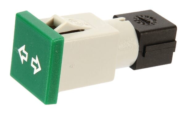 Kontrolka kwadratowa, 12/24V zielona przykręcana 22.5x22.5 mm Cobo 09459000