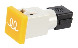 Kontrolka kwadratowa, 12/24V żółta przykręcana 22.5x22.5 mm Cobo 09461000