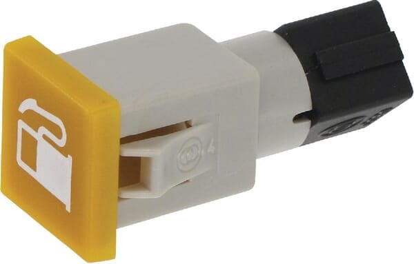 Kontrolka kwadratowa, 12/24V żółta przykręcana 22.5x22.5 mm Cobo 09468000