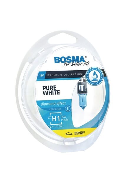 Komplet żarówek H1 Pure White, 12V 55W 14.5s 14061255145P1