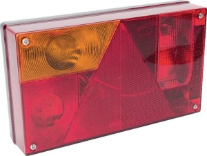 Lampa tylna zespolona, prostokątna lewa 12V czerwona/pomarańczowa przykręcana Multipoint Aspöck 245000007