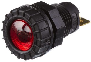 Lampka kontrolka, okrągła, 12/24V czerwona przykręcana przyłącza płaskie Hella 2AA008594031