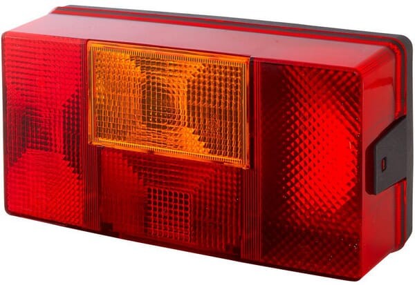 Lampa tylna zespolona, prostokątna lewa 12/24V czerwona/pomarańczowa przykręcana210x66x108 mm Hella 2SD006040031