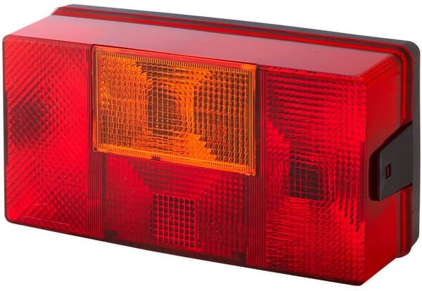 Lampa tylna zespolona, prostokątna prawa 12/24V czerwona/pomarańczowa przykręcana 210x66x108 mm Hella 2SD006040041