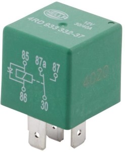 Przekaźnik 30/40A, 12V, 5 pin z diodą gaszącą/zabezpieczającą 4RD933332371