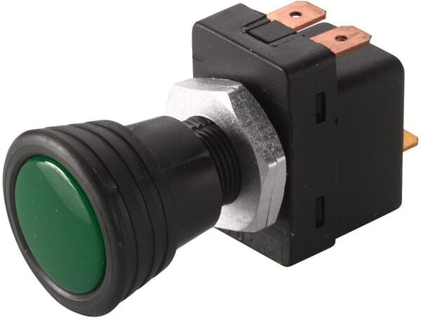 Włącznik wyciągany, S04, 12V 3-pin włącznik/wyłącznik, halogen, Ø 14.5 mm z żarówką, podświetlany zielony/pomarańczowy/czerwony 6ED004778001
