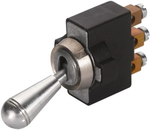 Przełącznik przechylny, S28, 3-pin Ø 12.5 mm chromowany 6FG002312001