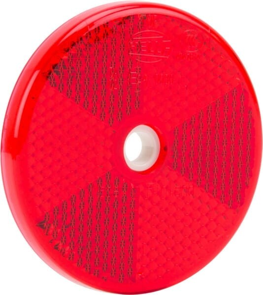 Odblask, Ø 60 mm, czerwony z otworem 6 mm, E24 0030 Hella 8RA002014232