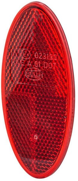 Odblask owalny przyklejany, czerwony 101.6 x 45 mm 8RA343160002