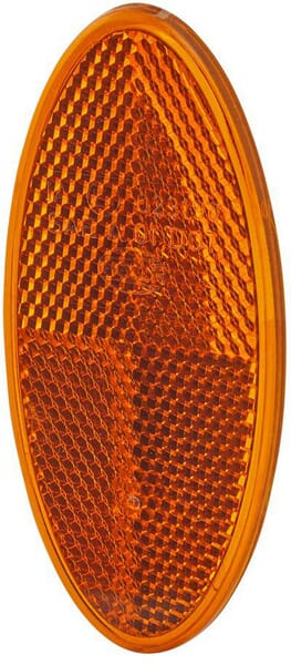 Odblask owalny przyklejany, pomarańczowy 101.6 x 45 mm 8RA343160022