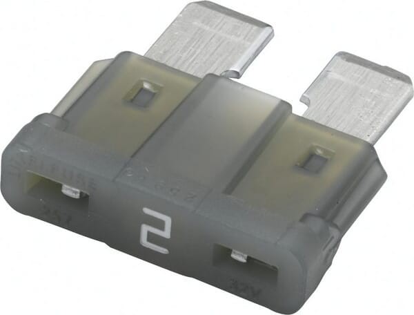 Bezpiecznik płaski, 32V 2A L=18.6 mm szary op. 50 szt. Hella 8JS711683021