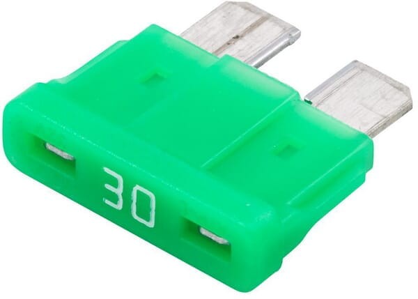 Bezpiecznik płaski, 12V 30A L=18.8 mm zielony Pack 10x Hella 8JS711683132