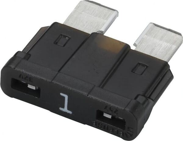 Bezpiecznik płaski, 32V 1A L=18.8 mm czarny op. 5 szt. Hella 8JS711683831