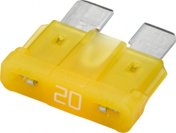 Bezpiecznik płaski, 32V 20A L=18.6 mm żółty op. 50 szt. Hella 8JS711688002