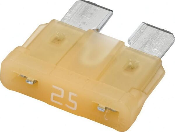 Bezpiecznik płaski, 32V 25A L=18.6 mm biały op. 50 szt. Hella 8JS711689002