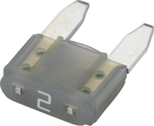 Bezpiecznik płaski Mini, 2A L=10.9 mm szary op. 50 szt. Hella 8JS728596081