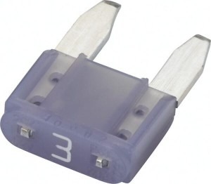 Bezpiecznik płaski Mini, 3A L=10.9 mm purpurowy op. 50 szt. Hella 8JS728596101