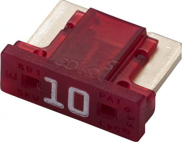 Bezpiecznik płaski niski Mini, 10A L=8.4 mm czerwony op. 5 szt. Hella 8JS728596312