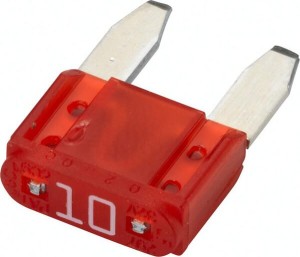 Bezpiecznik płaski Mini, 10A L=19 mm czerwony op. 5 szt. Hella 8JS728596821