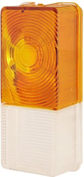 Klosz lampy, lewy/prawy pomarańczowy/przezroczysty prostokątny 170x75 mm Hella 9EL112744001