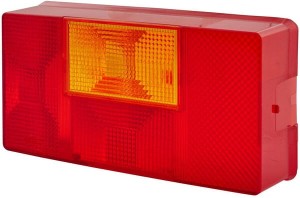 Klosz lampy, czerwony/przezroczysty/pomarańczowy tylny/lewy Hella 9EL136833001