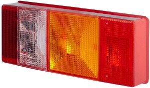 Klosz lampy, czerwony/przezroczysty/pomarańczowy tylny prawy Hella 9EL147097001