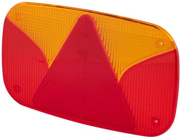 Klosz lampy, czerwony/przezroczysty/pomarańczowy 244x138 mm tylny/lewy Hella 9EL990632001