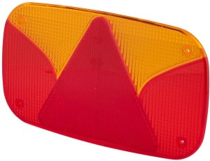 Klosz lampy, czerwony/przezroczysty/pomarańczowy 244x138 mm tylny/lewy Hella 9EL990632001
