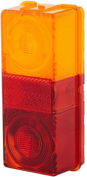 Klosz lampy, pomarańczowy/czerwony, prostokątny tylny/lewy/prawy Hella 9EL997310001