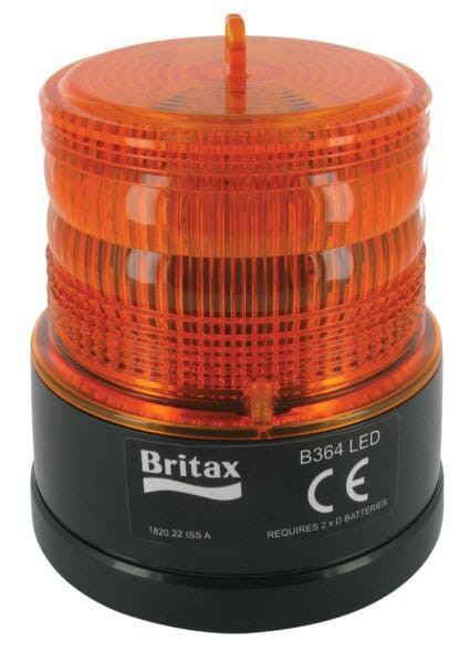 Lampa błyskowa LED, pomarańczowa, na magnes  Ø 108 mm x 126 mm na baterie, 20 LED Britax B36400BAT