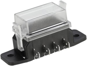 Skrzynka bezpieczników płaskich 4 pin płaskie przyłącze max. 32V 15A (ATO/ATC), 8x6.3 mm FB10004KR