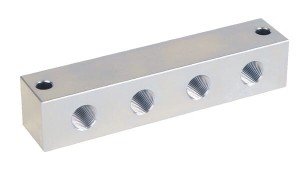 Blok rozdzielający 4 przyłącza M10x1 CLNB4M1010