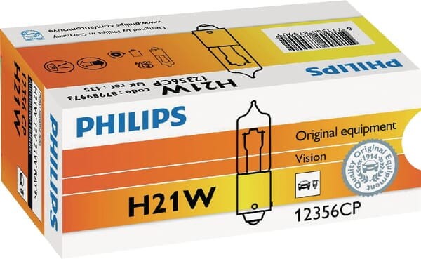 Żarówka Conventional H21W 12V 21W BAY9s Philips GL12356CP