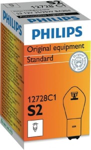 Żarówka halogenowa S2 12V BA20d Philips GL12728C1