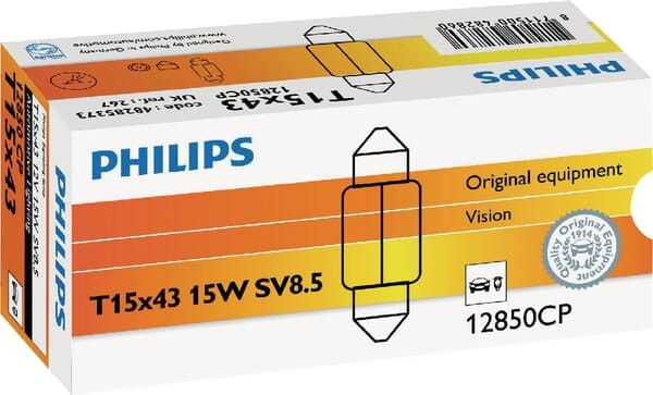 Żarówka rurkowa 12V 15W SV8,5 GL12850