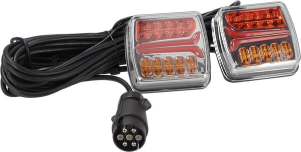 Zestaw lamp LED tylnych, 12-24V z wtyczką 7-pin i przewodem 12.5 m Kramp LA60048