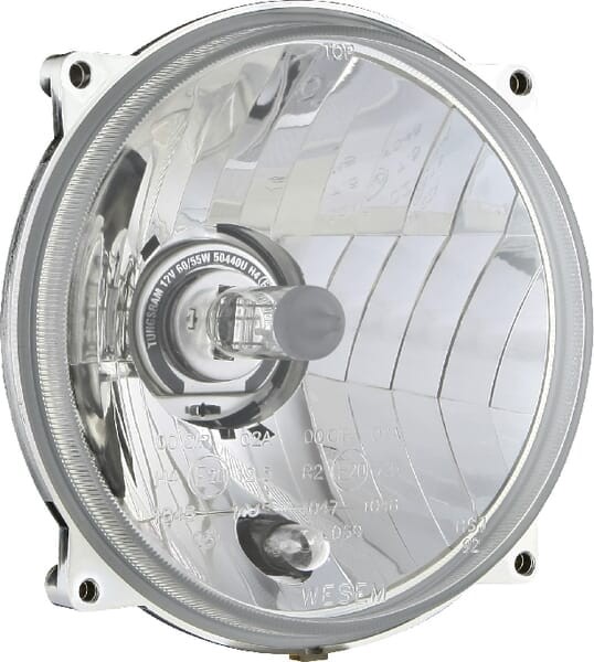 Reflektor przedni halogenowy, okrągły 12/24V H4, R2, W5W Ø 139/131x75 mm Kramp LA80151